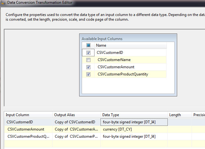 Ssis Data Type Conversion Chart